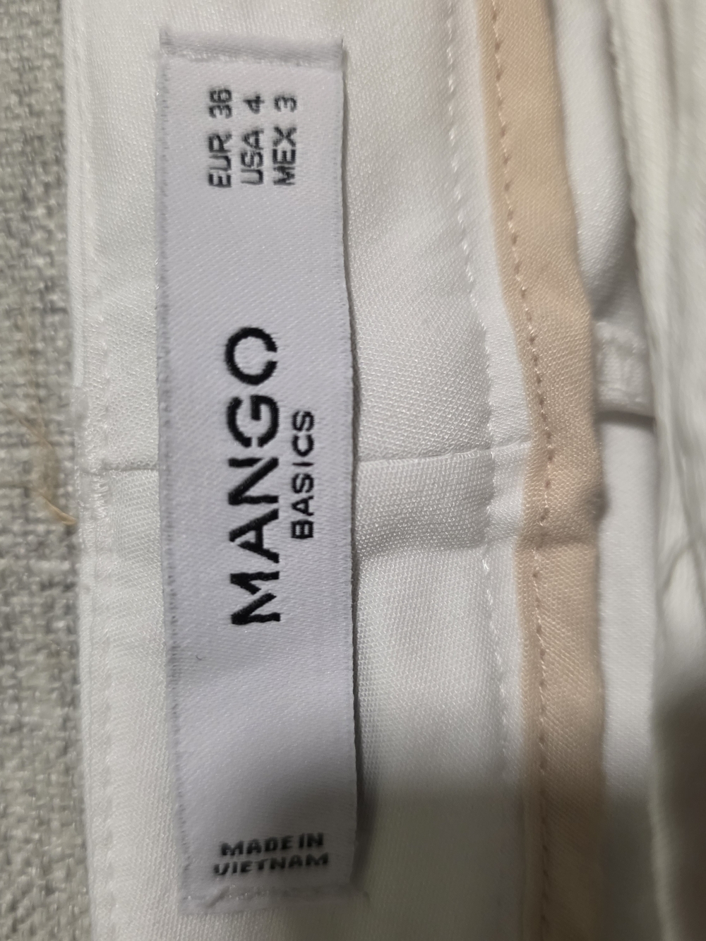 Mango Basics White Cropped Straight Leg Pants Size 4 - Picture 10 of 10